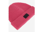 Bonnet En Laine Avec Patch En Cuir old pink