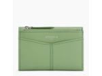 Portefeuille zippé Charlotte en cuir lisse