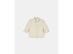 Chemise courte en jean beige