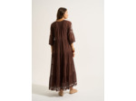 Robe longue oversize brodée