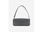 Pochette Avec Strass En Fibre Nylon Noire black