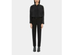 Pantalon Droit Detail Bande Cote black