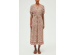 Robe longue cintrée imprimé végétal - POMME