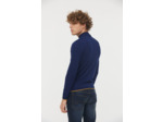 Pull col cheminé avec détails couleur