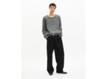 Pull en laine mouliné noir et blanc black white