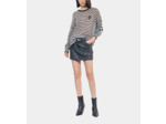 Pull En Mohair Et Laine À Rayures black / white