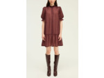 Robe courte à volants imprimé jacquard - LISA
