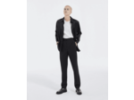 Chemise droite manches longues poignets haut black