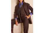 Veste tailleur en laine rayée PARKER