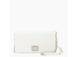 Pochette tout en un avec bandoulière amovible Eva en cuir grain caviar