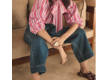 Jean large et cropped en coton ROMY