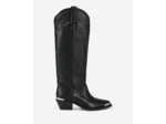 Bottes Western En Cuir Noir black