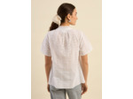 Blouse en broderie anglaise col volanté