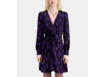 Robe Courte Nouee Manches Longues black /light pink / blue