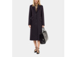 Manteau Long En Laine Mélangée Bleu Marine navy