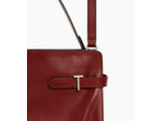 Sac porté épaule grand modèle Emie en cuir lisse et nubuck