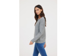 Pull tout doux effet boule avec encolure bateau