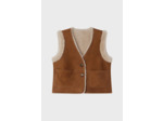 Veste sans manche en peau lainée - LOLY