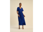Robe longue fluide à volant