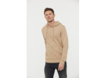 Hoodie basique en coton bio gratté et print poitrine