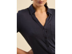 T-shirt col chemise manches longues