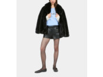 Short en cuir noir black