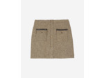 Mini jupe en tweed black / gold