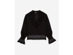 Top manche longue a volant black