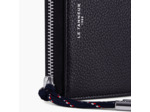 Porte monnaie zip en L Nathan en cuir grainé