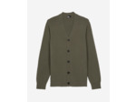 Cardigan col v boutonne olive kaki