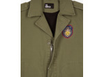 Blouson biker avec badge kaki