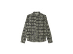Chemise slim noir / ecru