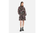 Robe courte imprimé fleuri black / purple