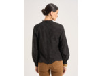 Blouse brodée col montant