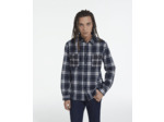 Chemise Droite A Carreaux Poches Contrastees bottle green