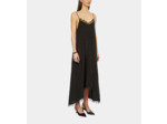 Robe Nuisette Longue Noire En Soie Lavée black