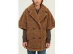 Manteau à manches courtes en fausse fourrure - MAYRA