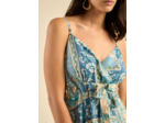 Robe longue imprimée florale à bretelles