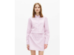 Chemise crop a manches longues pink black