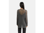 Pull manches longues en cote de maille grey silver