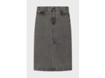Jupe midi en denim anthracite - CLAUDIA