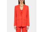 Veste Tailleur Rouge En Crêpe red