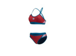 Maillot de bain 2 pièces arena Performance Icons Cross Back Solid pour femmes