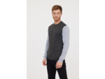 Pull col rond léger bicouleur