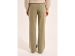 Pantalon coupe large en coton taille haute