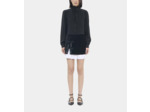 Chemise Courte En Soie Noire black