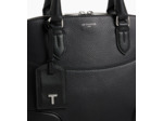 Sac à main moyen modèle Romy en cuir grainé et lisse