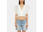 Top Court Blanc En Broderie Anglaise black