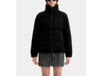 Doudoune Courte En Tweed Noire black