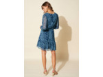 Robe courte imprimée col V